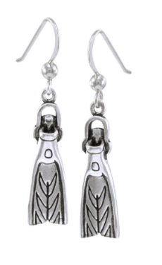 Pendientes Aletas Grandes Scuba Gifts