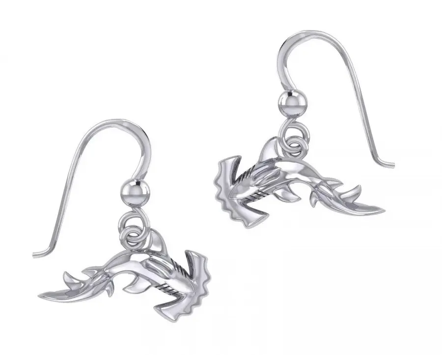 Pendientes Largos Tiburón Martillo horizontal Scuba Gifts