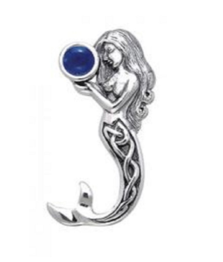 Colgante de Sirena con Gema color Zafiro Scuba Gifts