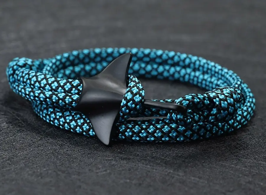 Pulsera Marinera Manta Raya Paracord Scuba Gifts