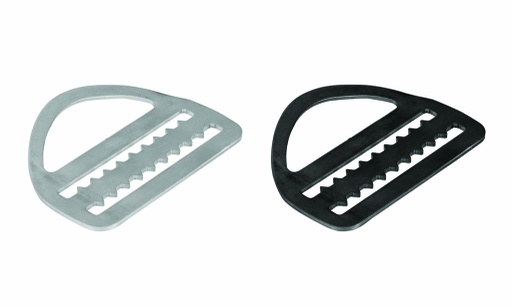 [417552] Toothed MaresXR Tri-Glides curvado plateados