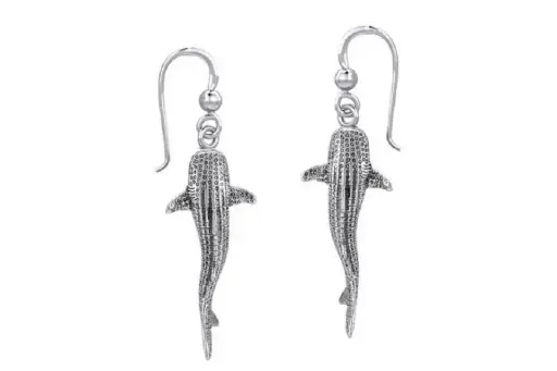 [TE1745] Pendientes largos Tiburón Ballena Scuba Gifts