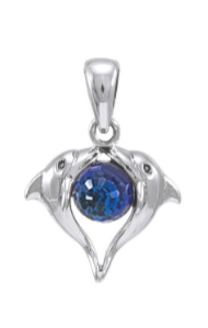 [WP066] Colgante Pareja de Delfines con Cristal Scuba Gifts