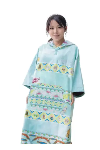 Poncho con mangas y bolsillos Oceanarium